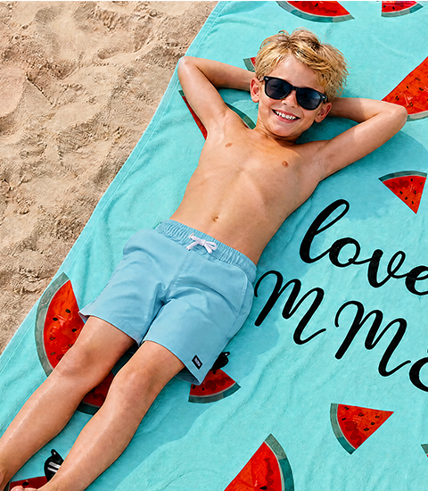 2-in-1 Printed Beach Towel Tote