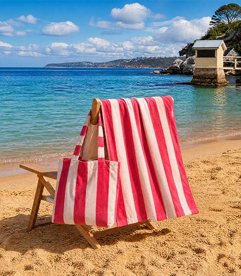 2-in-1 Printed Beach Towel Tote