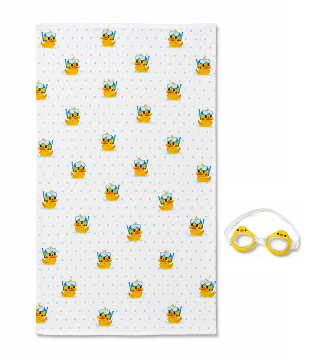 Beach Towel with Goggles Set