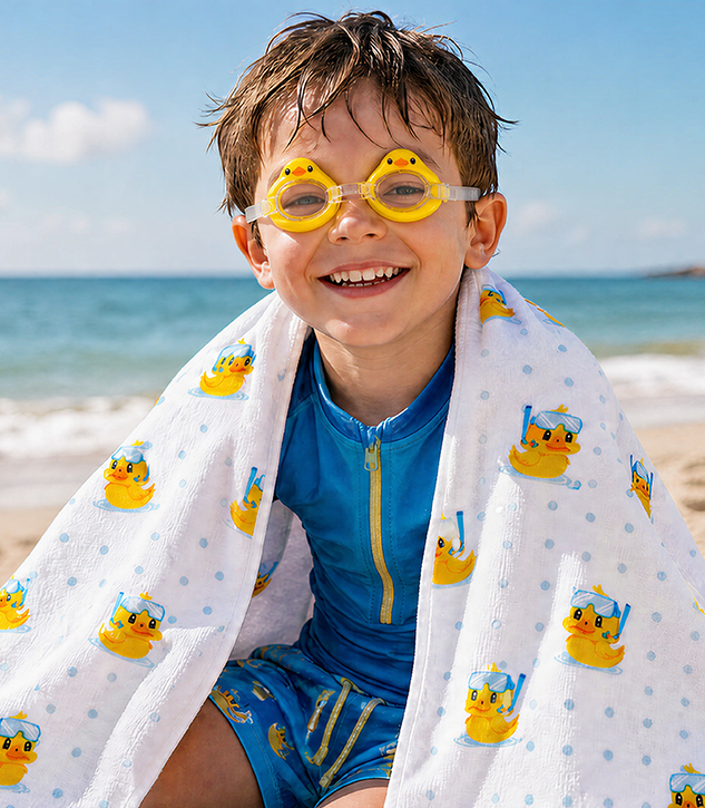 Beach Towel with Goggles Set