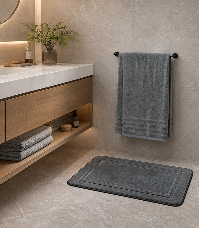 Bath Towel & Bath Mat 2-Piece Set