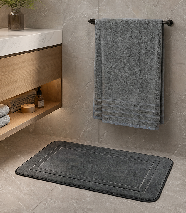 Bath Towel & Bath Mat 2-Piece Set