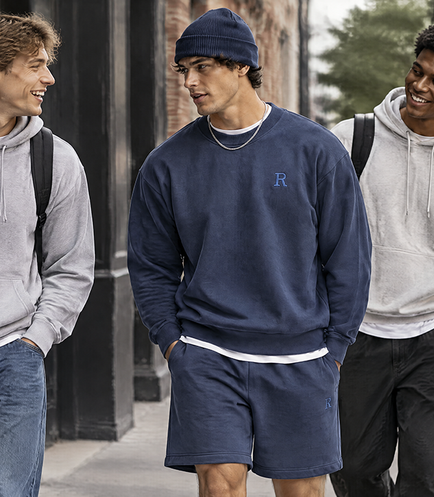 Unisex Crewneck Sweatshirt & Sweat Shorts Set
